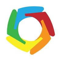 Abstract shape icon, cartoon style vector
