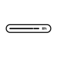 Progress loading bar icon, simple style vector