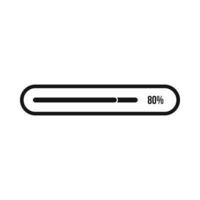 Progress loading bar icon, simple style vector