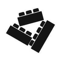 Building bricks black simple icon vector