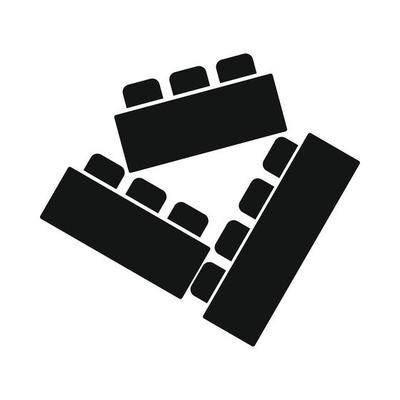 Building bricks black simple icon