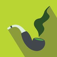 Smoking pipe flat icon vector