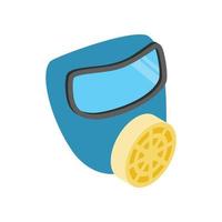 Respirator isometric 3d icon vector