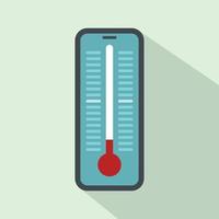 Thermometer for outdoor icon, flat style vector