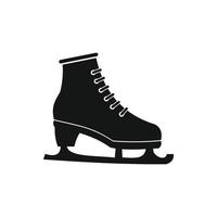 Figured skate icon, black simple style vector