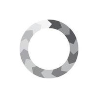 Abstract geometric circle of segment arrows icon vector