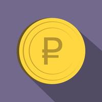 Ruble icon, flat style vector