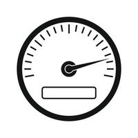 Speedometer black simple icon vector