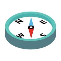 Compass 3d isometric icon vector