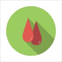 icono de sangre plana vector