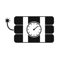 Bomb with clock timer icon vector