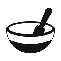 Mortar and pestle black simple icon vector