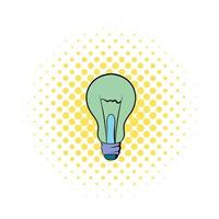 Light bulb icon in comics style vector