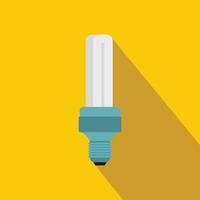 Tubular lamp icon, flat style vector