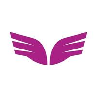 un par de alas púrpuras abstractas, icono de estilo simple vector