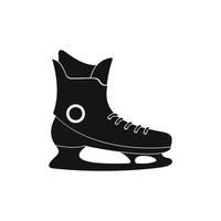 Ice skate black simple icon vector