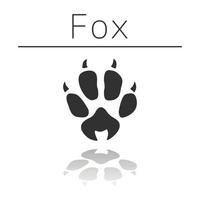 Fox animal track vector