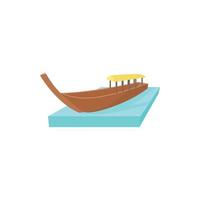 icono de barco en estilo de dibujos animados vector