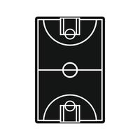 Basketball court field icon vector
