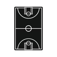 Basketball court field icon vector