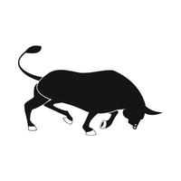 Bull icon, simple style vector