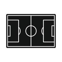 Soccer field icon, simple style vector