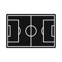 Soccer field icon, simple style vector