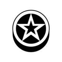 Star In a circle icon, simple style vector