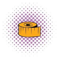 Measuring tape icon, comics style vector