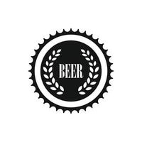 Beer bottle cap icon, simple style vector