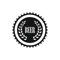 icono de tapa de botella de cerveza, estilo simple vector