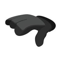 Paintball glove cartoon icon vector