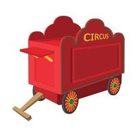 Circus wagon cartoon vector