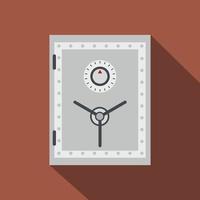 Security safe flat vector