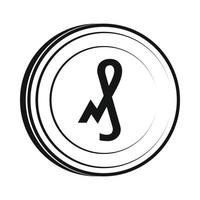 Pfennig icon, simple style vector