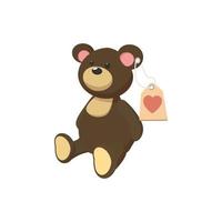 icono de dibujos animados de oso de peluche de donación de juguetes vector