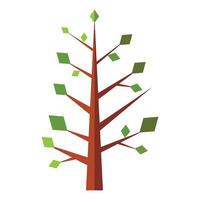 New tree flat sign vector