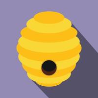 Bee hive flat icon vector