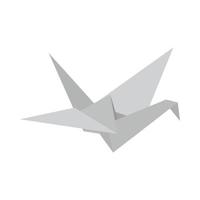 Paper Dove icon, isometric 3d style vector