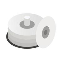 CD container icon, cartoon style vector