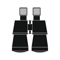 Binoculars black simple icon vector