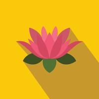 lotus flower icon, flat style vector