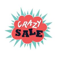 Crazy sale flat icon vector