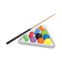 Billiard icon, isometric 3d style vector