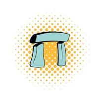 Stonehenge icon in comics style vector