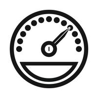 Speedometer icon in simple style vector