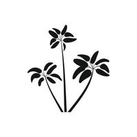 Three palms icon, simple style vector