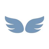 A pair of gray wings icon, simple style vector