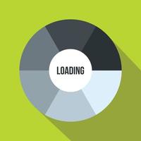 Circle loading icon, flat style vector