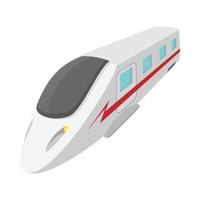 Modern high speed passenger commuter train icon vector